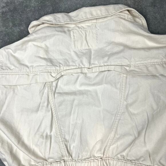 Pilcro Anthropologie Tidal Moto  White Utility Jacket Womens M White - Picture 7 of 11